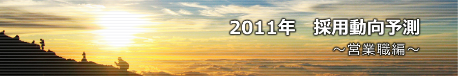 転職マーケットトピックス　営業職（2011年1月号）編
