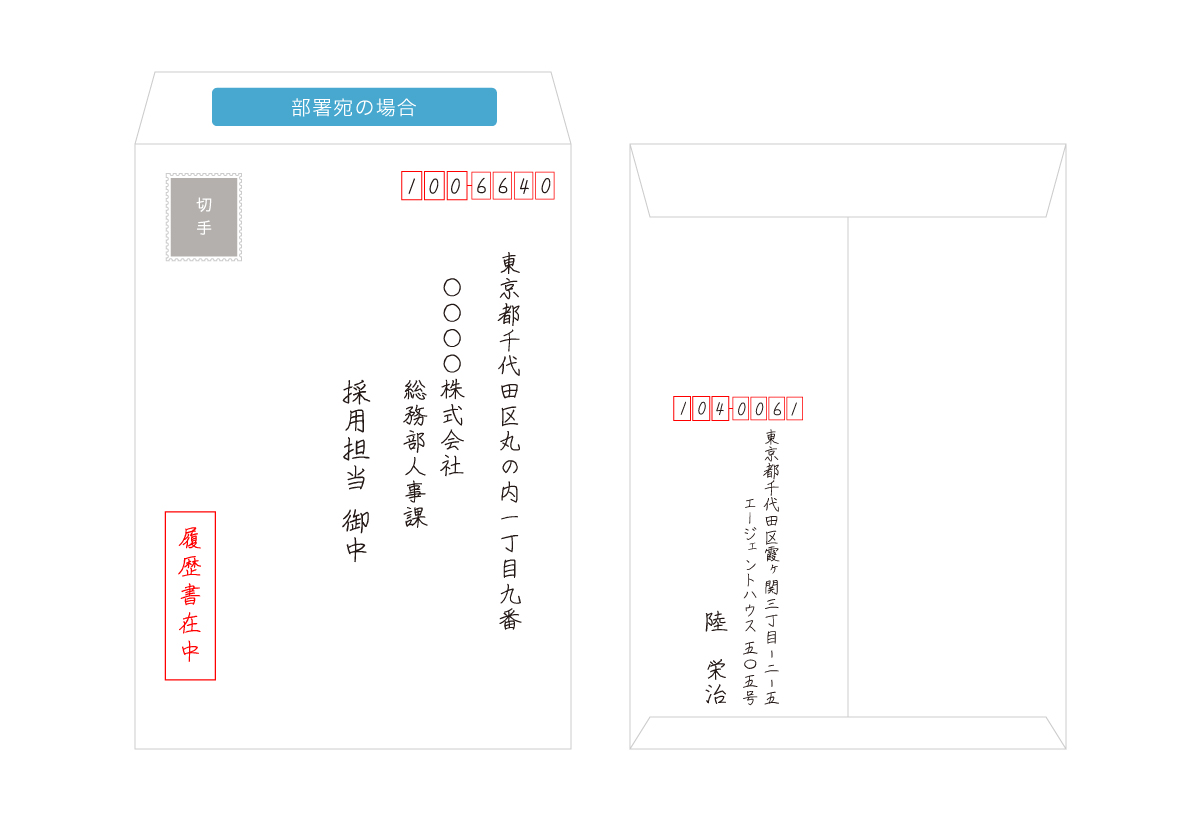 履歴書や職務経歴書の封筒の書き方と送付時のマナー リクルートエージェント